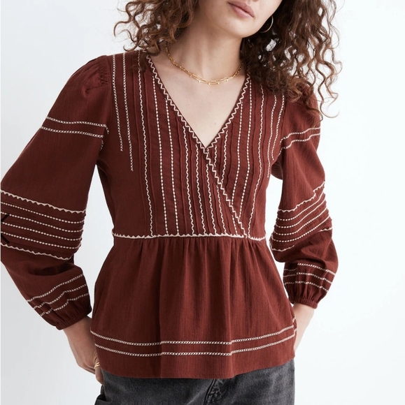 Madewell Tops - Madewell Faux Wrap Top Size XS
